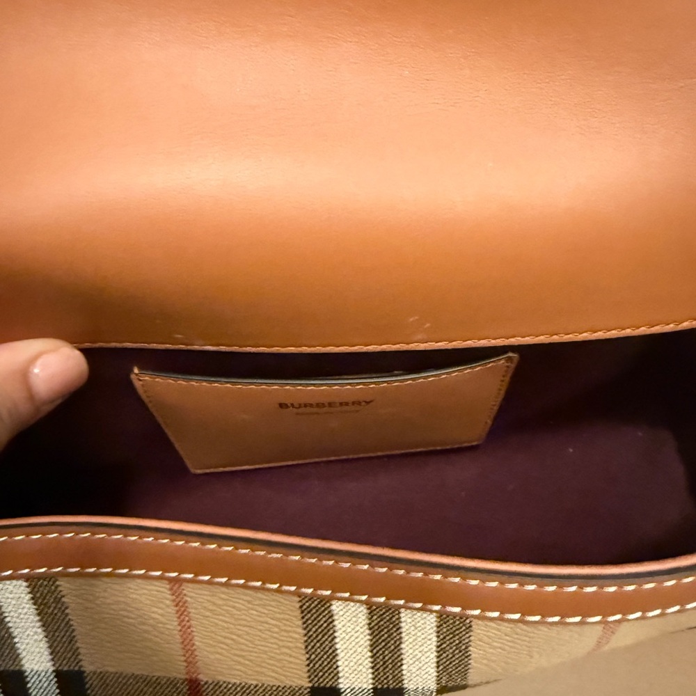 Burberry Tan and Brown Checkered Women's Bag new / no tag - Picture 3 of 13